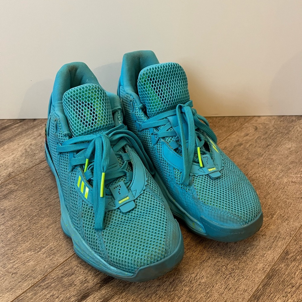 Adidas Dame 7 'Jam Fest' Blue Size 7-1/2 Basketball Shoes - Picture 3 of 7